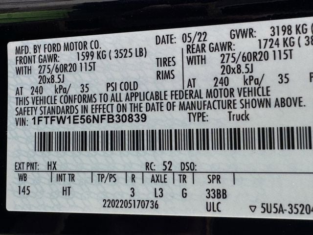 2022 Ford F-150 Lariat