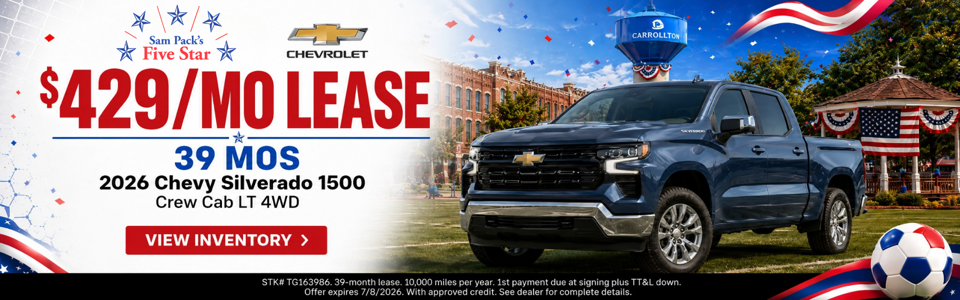 Sam Pack's Five Star Chevrolet July Incentives