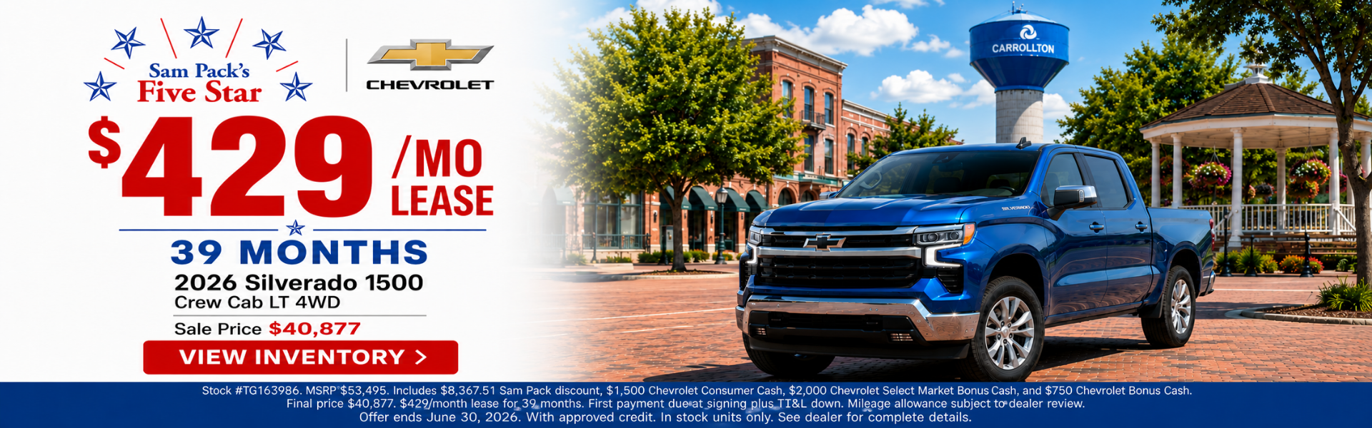 Sam Pack's Five Star Chevrolet June Incentive