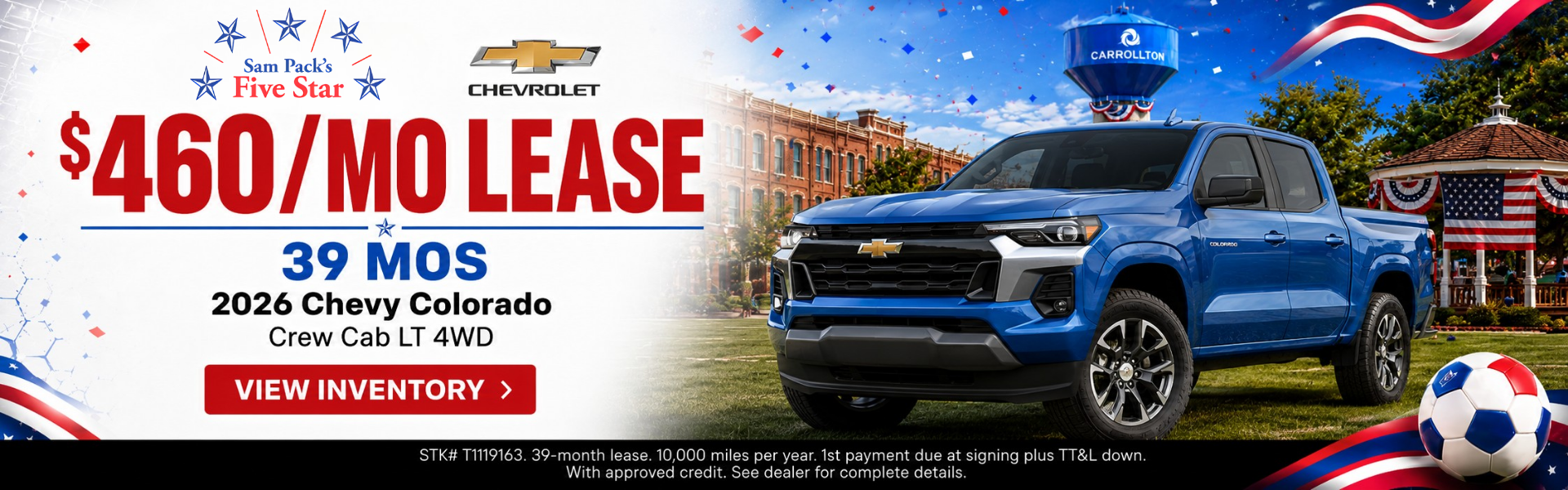 Sam Pack's Five Star Chevrolet July Incentives