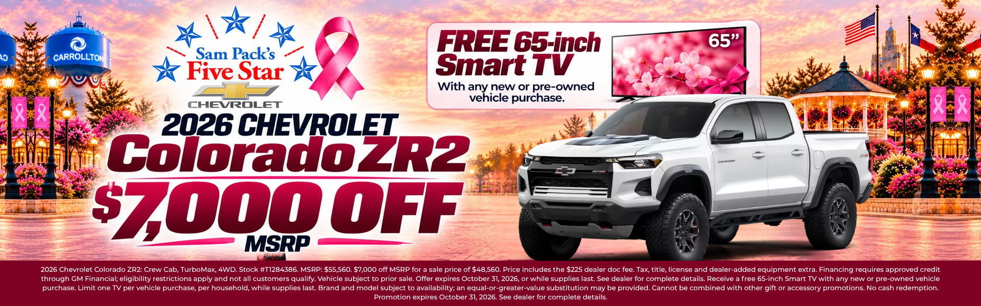 Sam Pack Five Star Chevrolet October Incentives