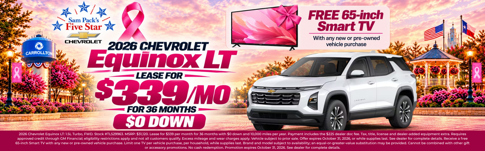 Sam Pack Five Star Chevrolet October Incentives