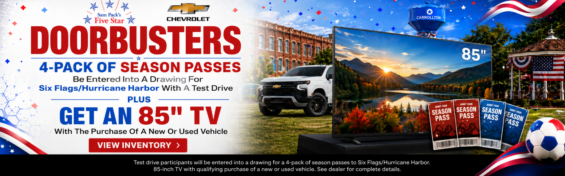 Sam Pack's Five Star Chevrolet July Incentives