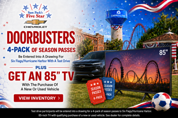 Sam Pack's Five Star Chevrolet July Incentives