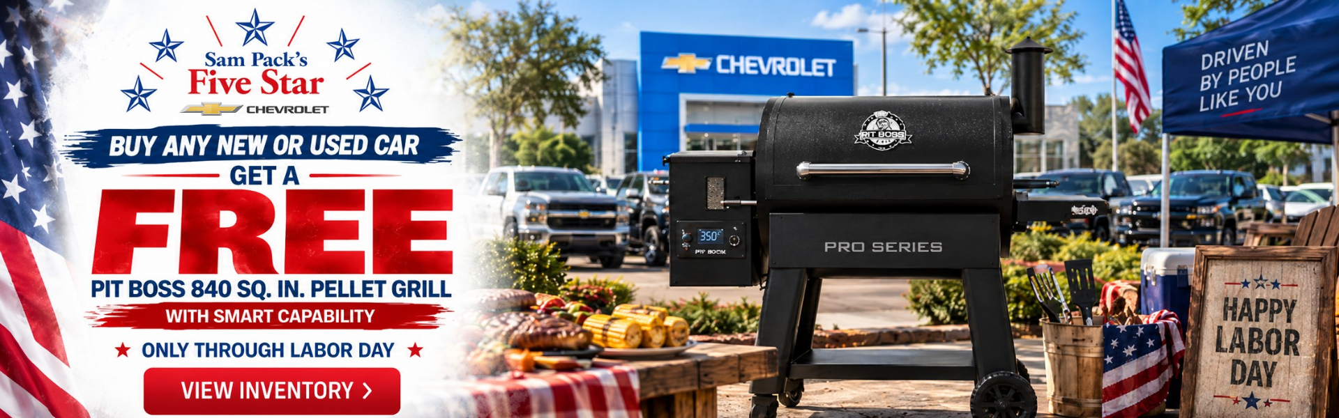 Sam Pack's Five Star Chevrolet Labor Day Incentive