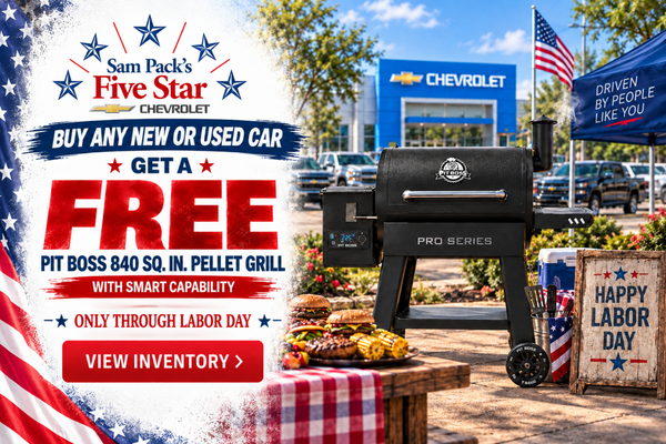 Sam Pack's Five Star Chevrolet Labor Day Incentive