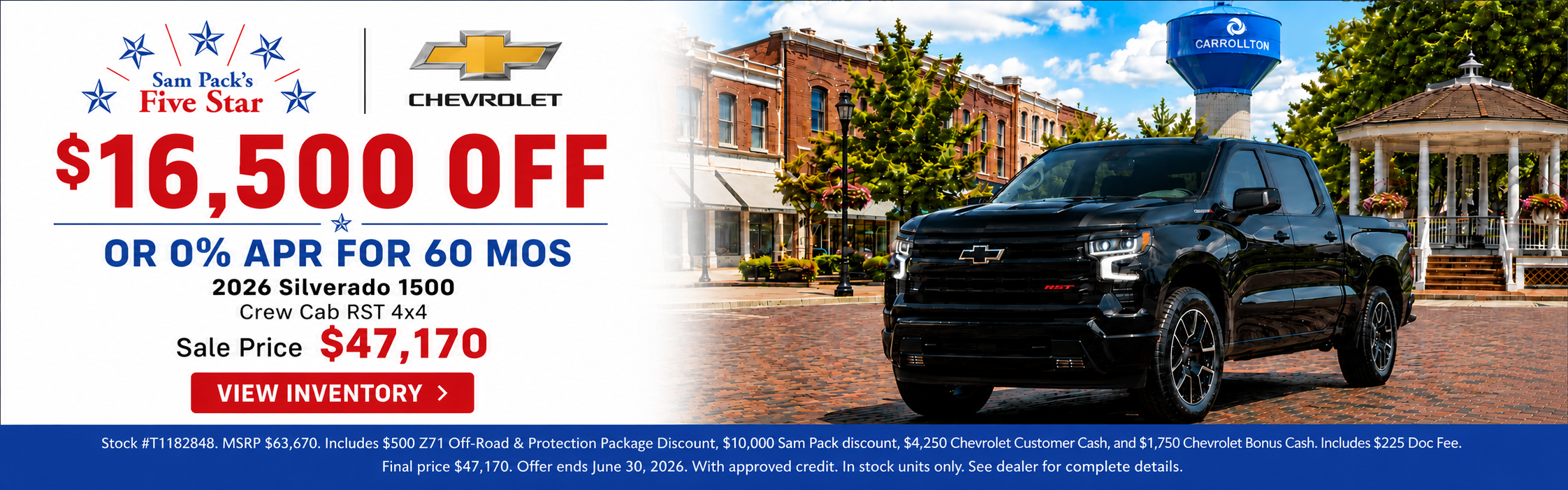 Sam Pack's Five Star Chevrolet June Incentive
