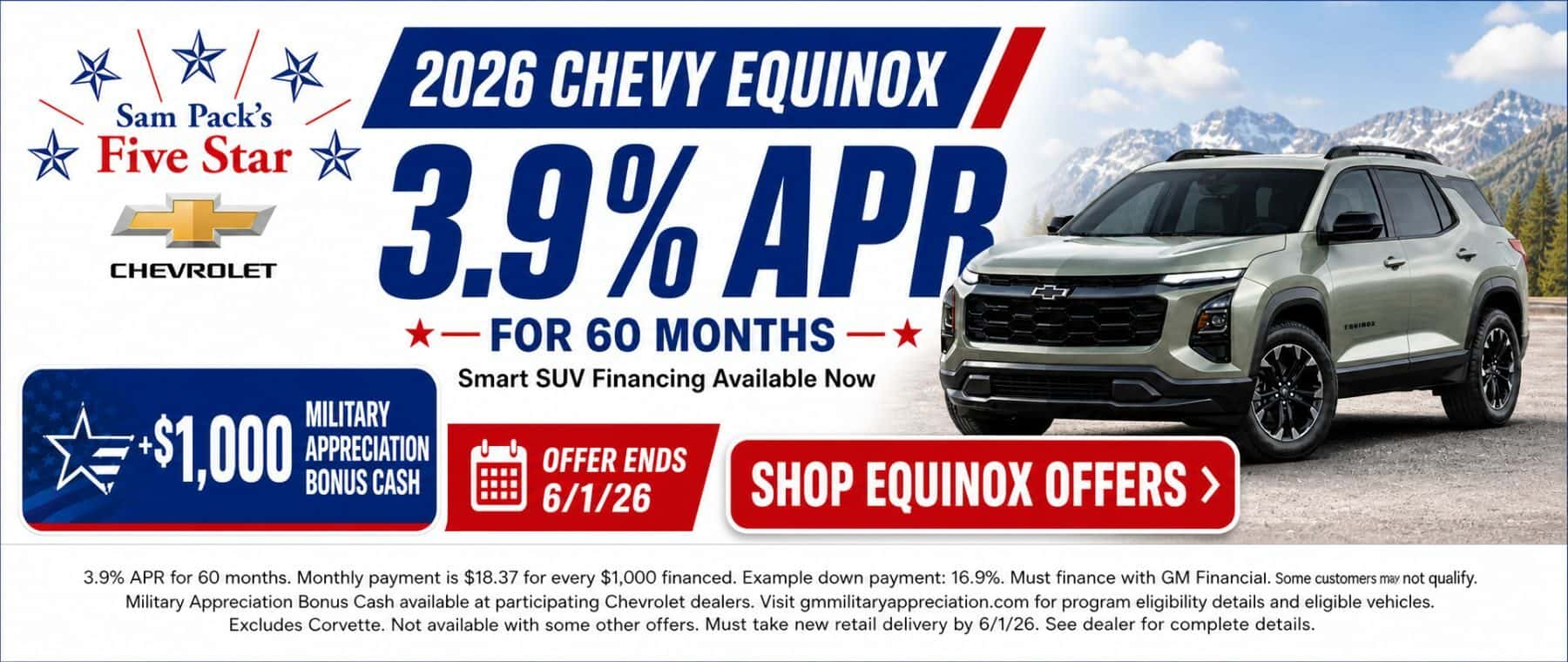 Shop Equinox Offers at Sam Pack's Five Star Chevrolet in Carrollton TX