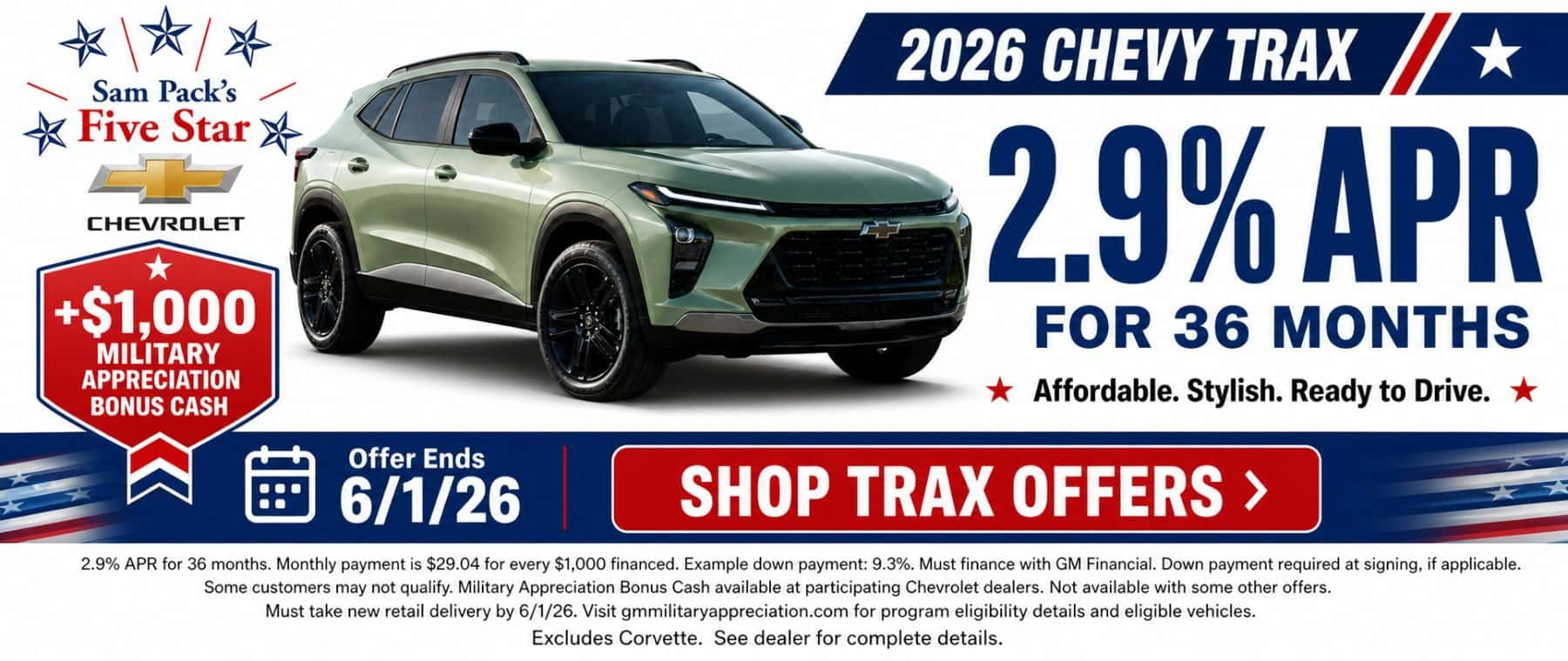 Shop Trax Offers at Sam Pack's Five Star Chevrolet in Carrollton TX